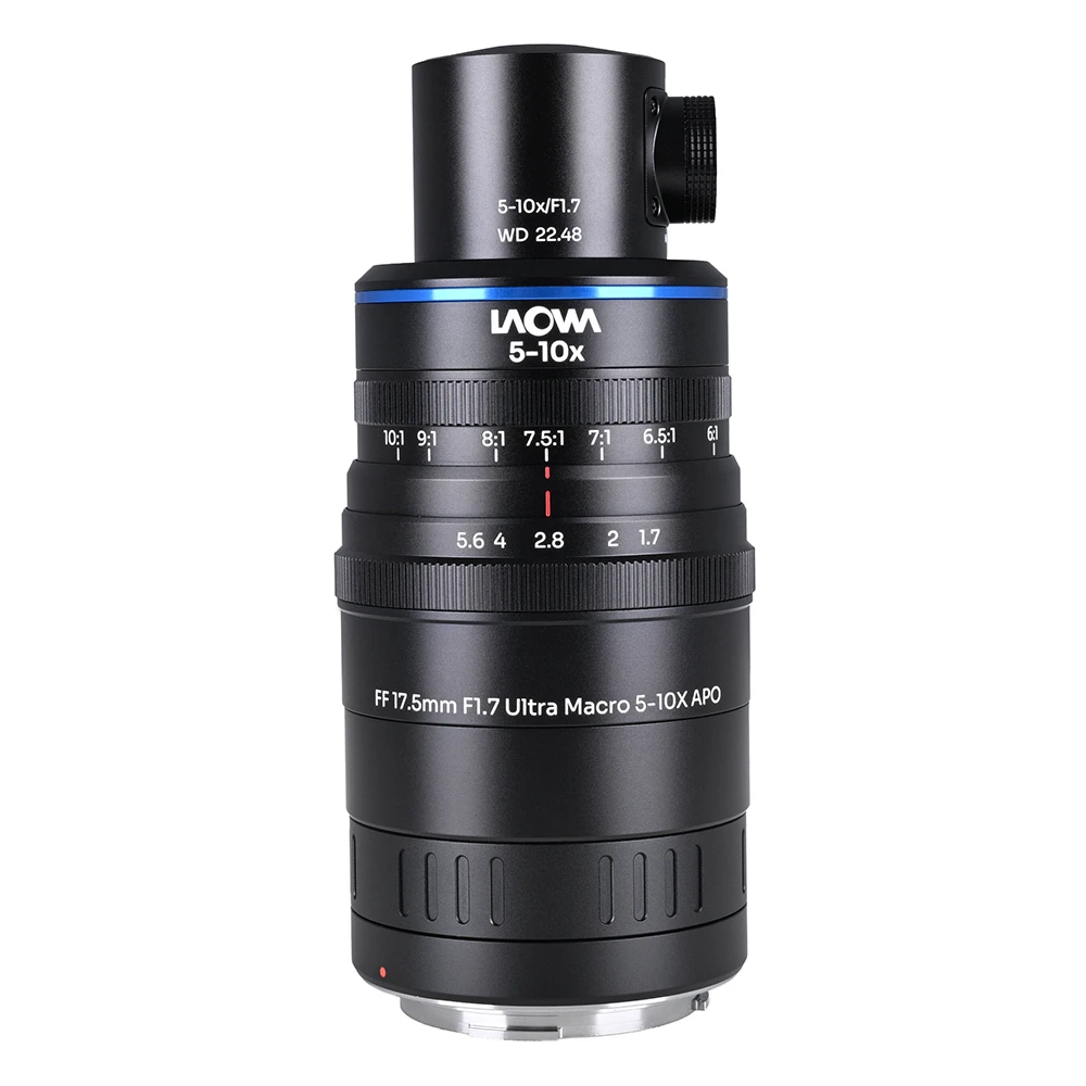 Laowa Aksen 17.5mm f/1.7 5-10x Ultra Macro APO Lens with Coaxial Illumination for Canon RF-01