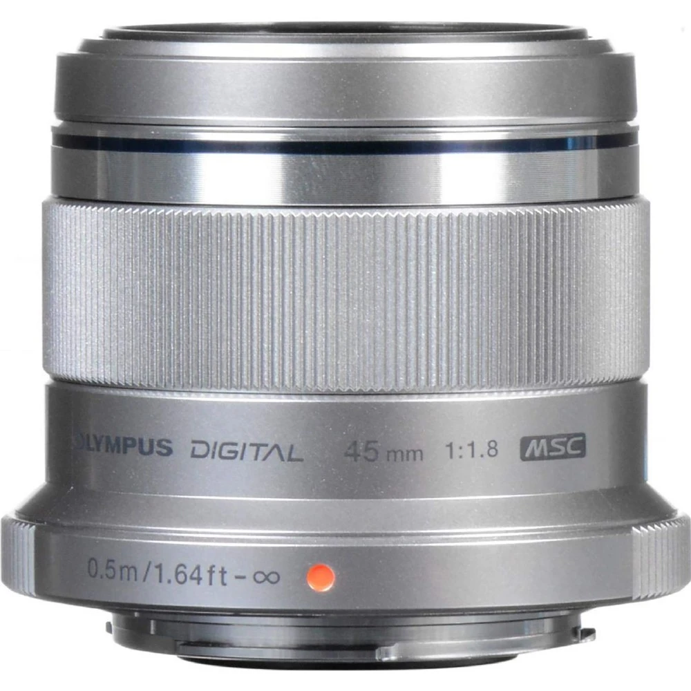 Olympus OM SYSTEM M.Zuiko Digital ED 45mm f/1.8 Lens (Silver) at CamerasDori