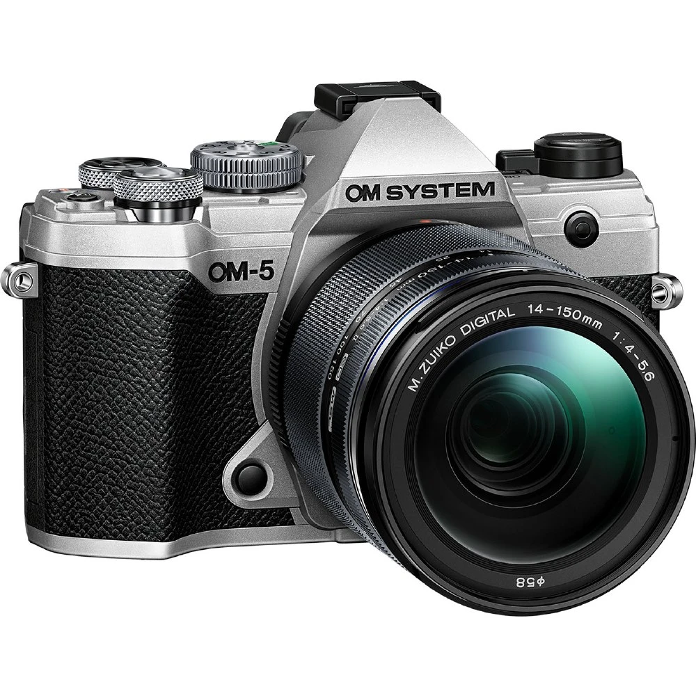 Olympus OM SYSTEM OM-5 Digital Camera + 14-150mm F4-5.6 II Lens (Silver) at CamerasDori