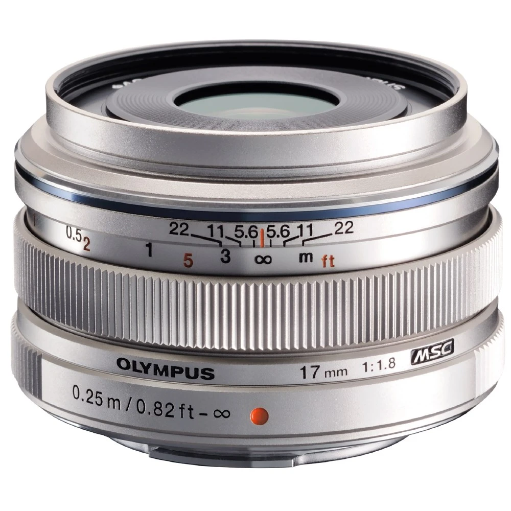 Olympus OM SYSYEM M.Zuiko Digital 17mm f/1.8 Lens (Silver) at CamerasDori