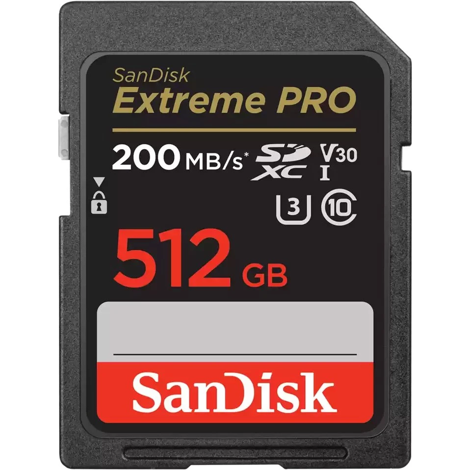 SanDisk Extreme PRO 512GB 200MB/s UHS-I V30 SDXC Memory Card at CamerasDori
